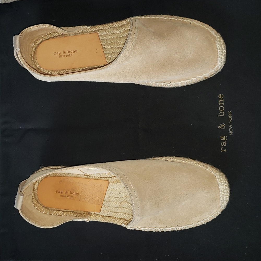 Rag & Bone Delos Sand Suede Espadrille 36.5